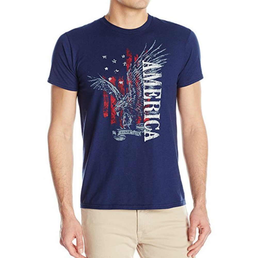 New America Eagle Men Short Sleeve T-Shirt Tee